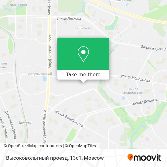 Высоковольтный проезд, 13с1 map