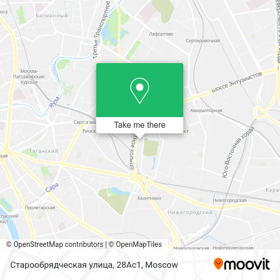 Старообрядческая улица, 28Ас1 map