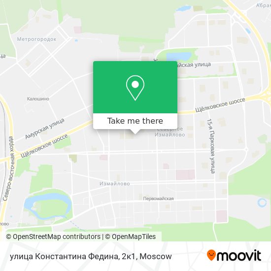 улица Константина Федина, 2к1 map
