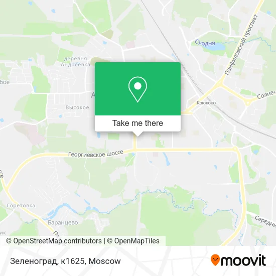 Зеленоград, к1625 map