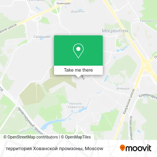 территория Хованской промзоны map