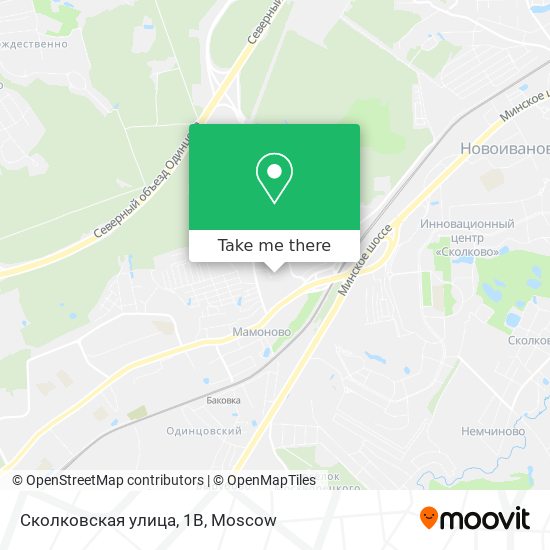 Сколковская улица, 1В map