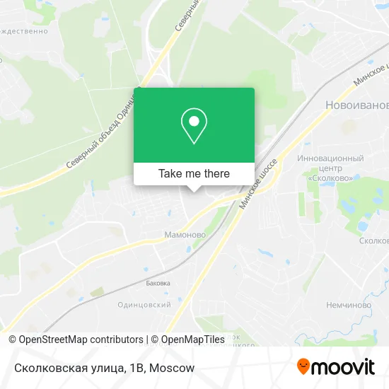 Сколковская улица, 1В map