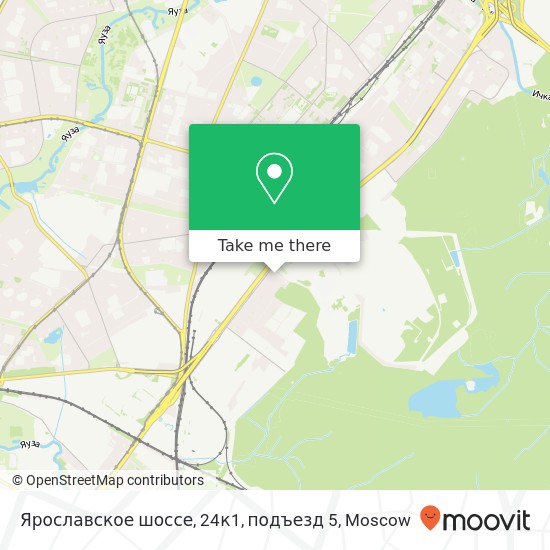 Ярославское шоссе, 24к1, подъезд 5 map