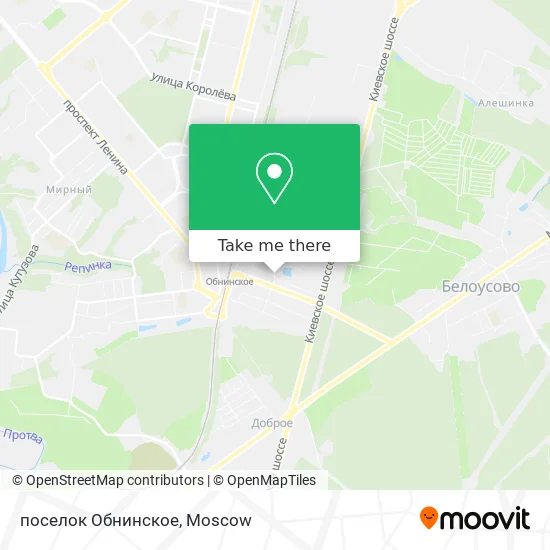 поселок Обнинское map