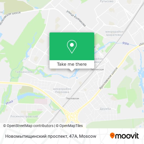 Новомытищинский проспект, 47А map