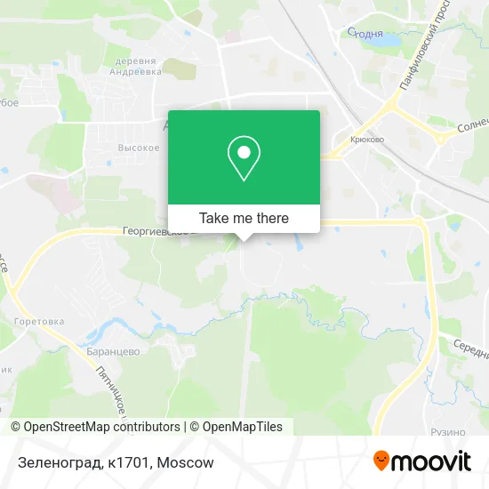 Зеленоград, к1701 map