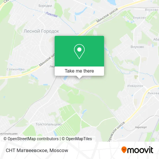 СНТ Матвеевское map