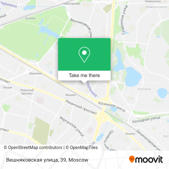 Вешняковская улица, 39 map