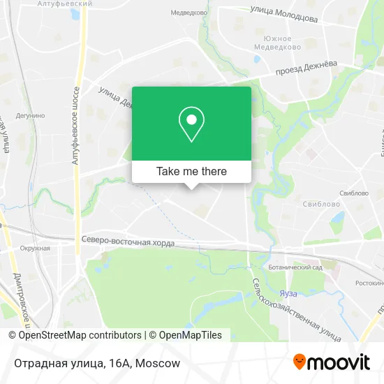 Отрадная улица, 16А map