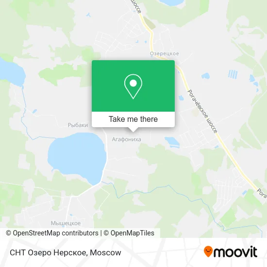 СНТ Озеро Нерское map