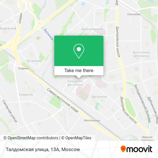 Талдомская улица, 13А map