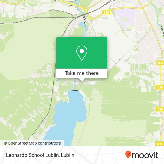 Leonardo School Lublin map