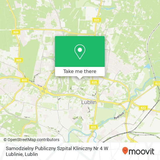 Карта Samodzielny Publiczny Szpital Kliniczny Nr 4 W Lublinie