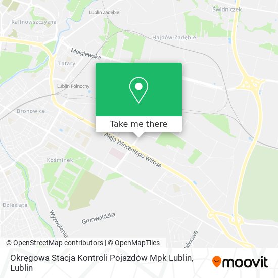 Карта Okręgowa Stacja Kontroli Pojazdów Mpk Lublin