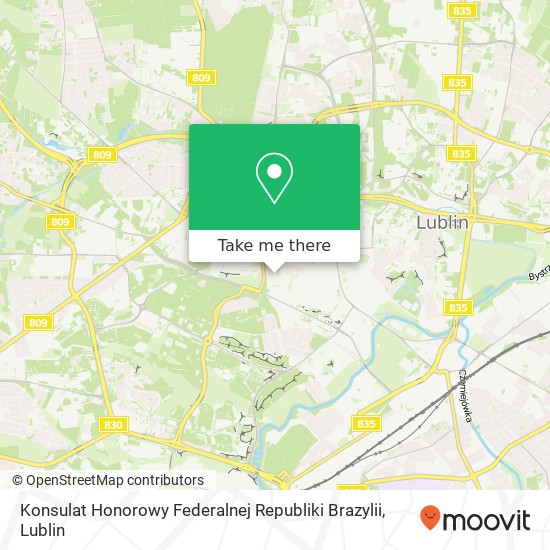 Карта Konsulat Honorowy Federalnej Republiki Brazylii