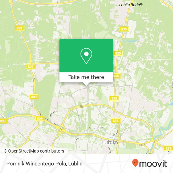 Карта Pomnik Wincentego Pola