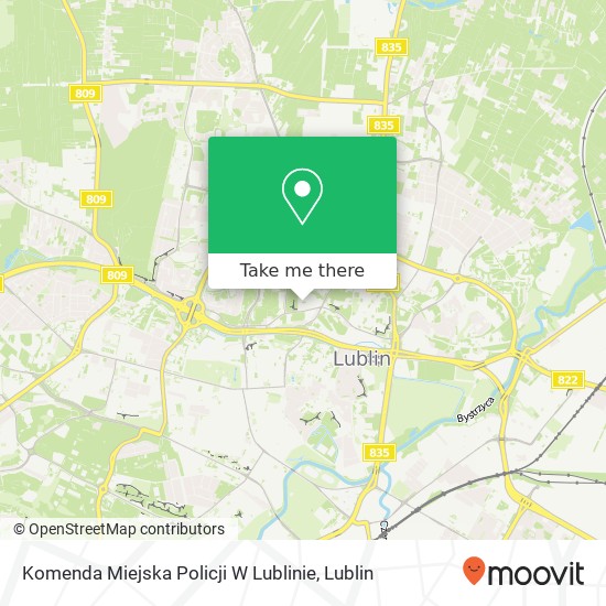 Карта Komenda Miejska Policji W Lublinie