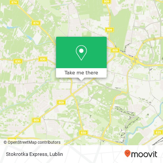 Stokrotka Express map