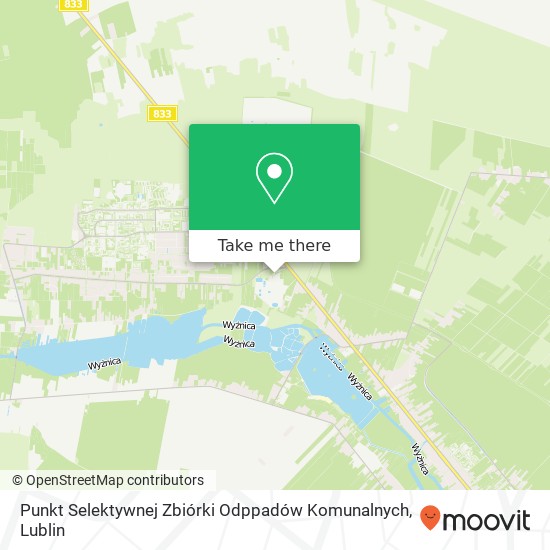 Punkt Selektywnej Zbiórki Odppadów Komunalnych map