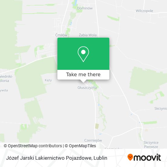 Карта Józef Jarski Lakiernictwo Pojazdowe