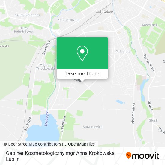 Карта Gabinet Kosmetologiczny mgr Anna Krokowska