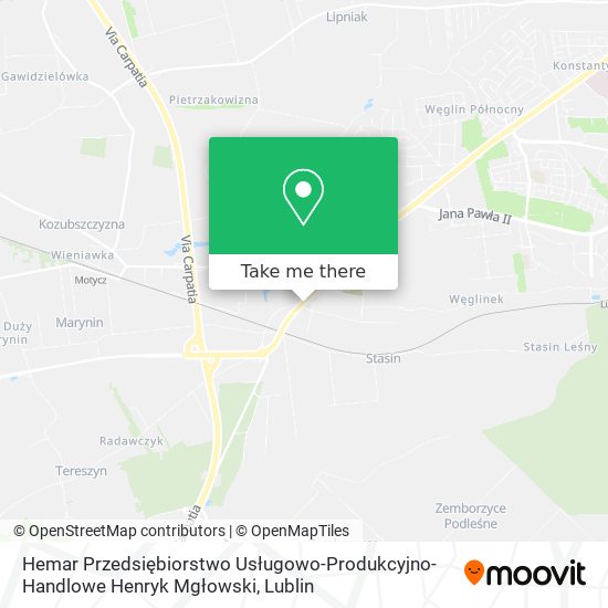 Hemar Przedsiębiorstwo Usługowo-Produkcyjno-Handlowe Henryk Mgłowski map