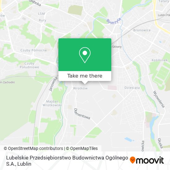 Карта Lubelskie Przedsiębiorstwo Budownictwa Ogólnego S.A.