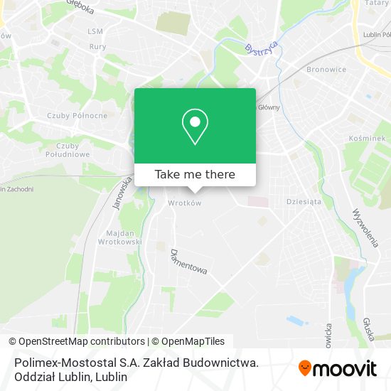 Polimex-Mostostal S.A. Zakład Budownictwa. Oddział Lublin map