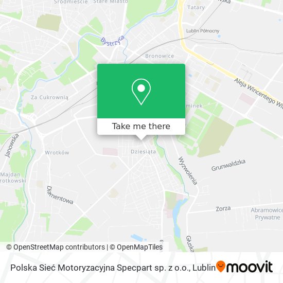 Polska Sieć Motoryzacyjna Specpart sp. z o.o. map