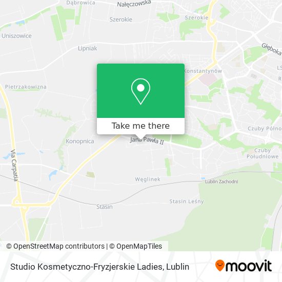Карта Studio Kosmetyczno-Fryzjerskie Ladies