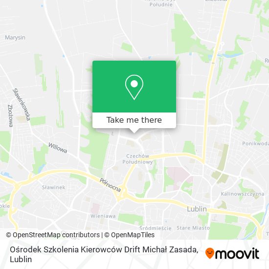 Карта Ośrodek Szkolenia Kierowców Drift Michał Zasada