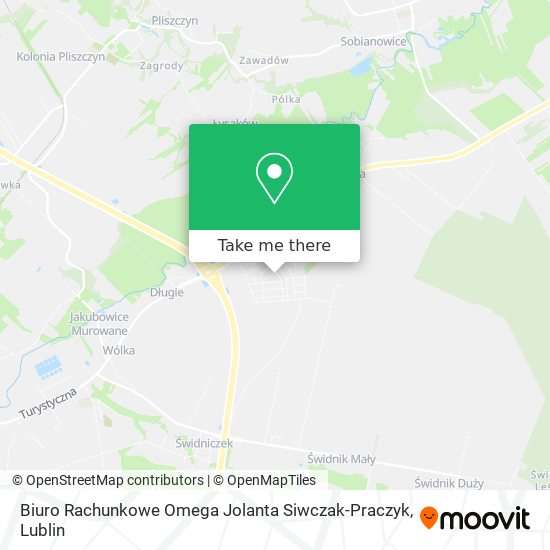 Карта Biuro Rachunkowe Omega Jolanta Siwczak-Praczyk
