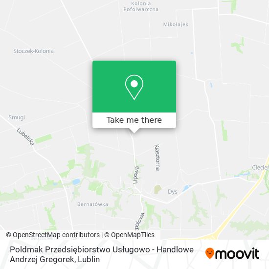 Карта Poldmak Przedsiębiorstwo Usługowo - Handlowe Andrzej Gregorek
