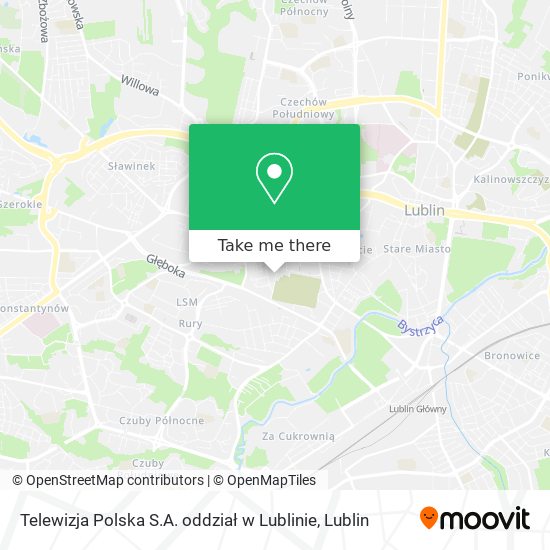 Карта Telewizja Polska S.A. oddział w Lublinie