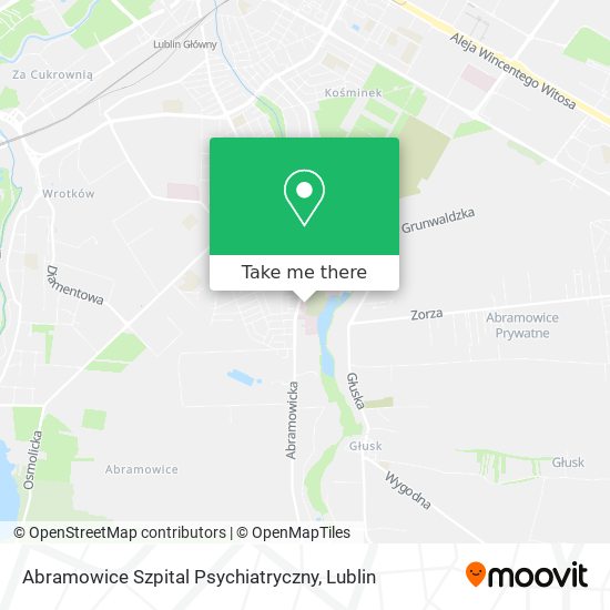 Abramowice Szpital Psychiatryczny map