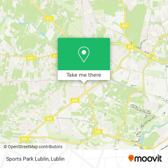 Sports Park Lublin map