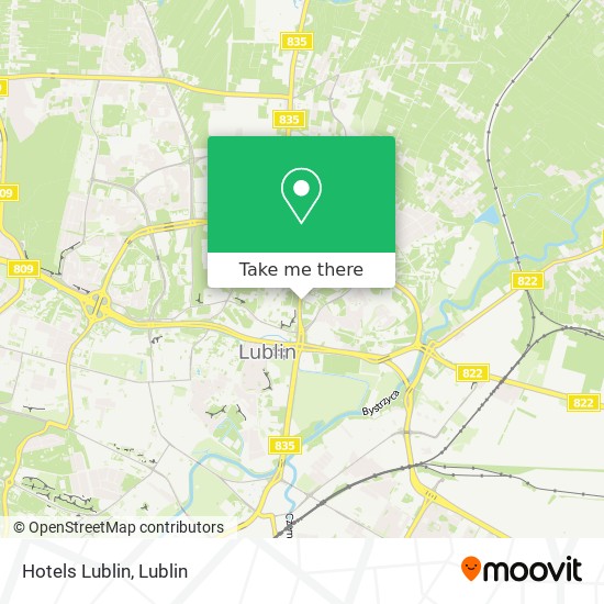 Hotels Lublin map
