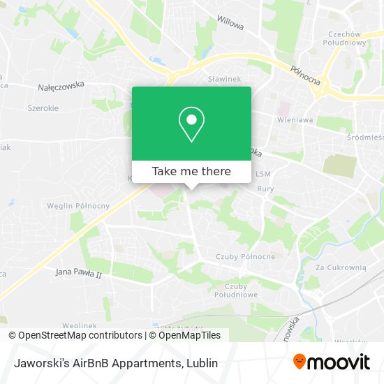 Jaworski's AirBnB Appartments map