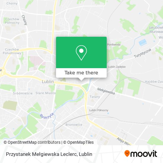 Przystanek Mełgiewska Leclerc map