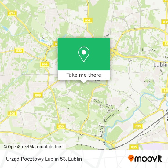 Urząd Pocztowy Lublin 53 map