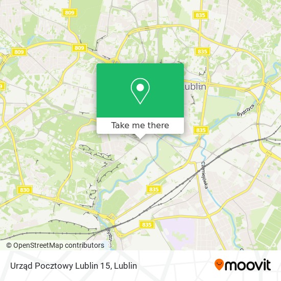 Urząd Pocztowy Lublin 15 map