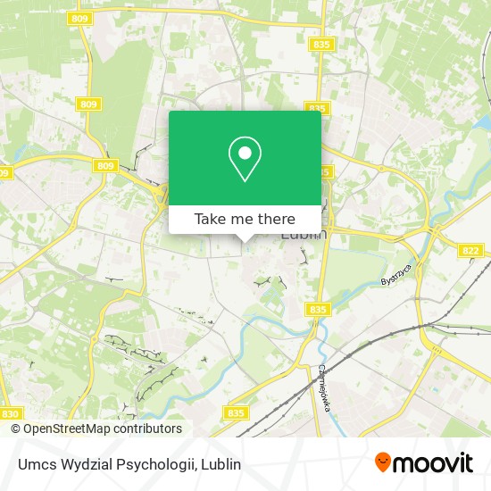 Umcs Wydzial Psychologii map