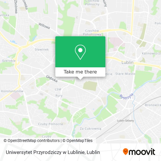 Uniwersytet Przyrodziczy w Lublinie map