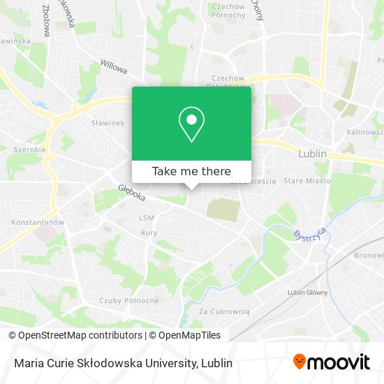 Maria Curie Skłodowska University map