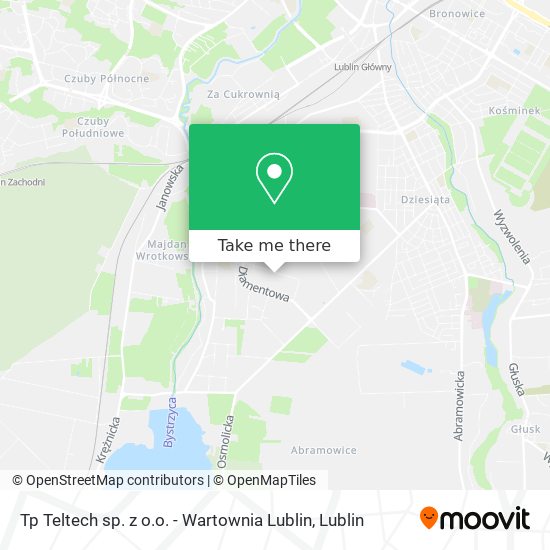 Tp Teltech sp. z o.o. - Wartownia Lublin map