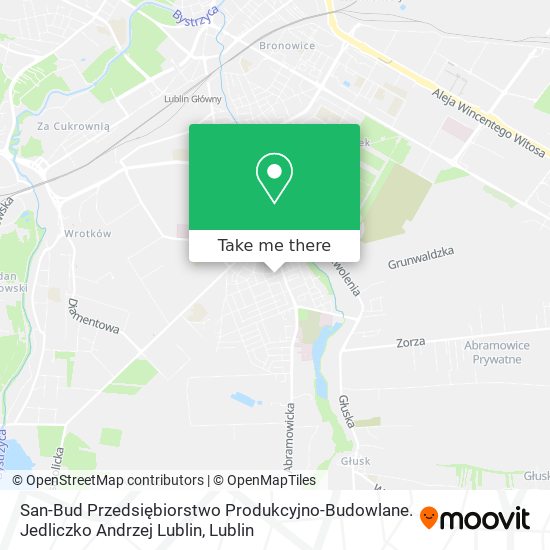 San-Bud Przedsiębiorstwo Produkcyjno-Budowlane. Jedliczko Andrzej Lublin map