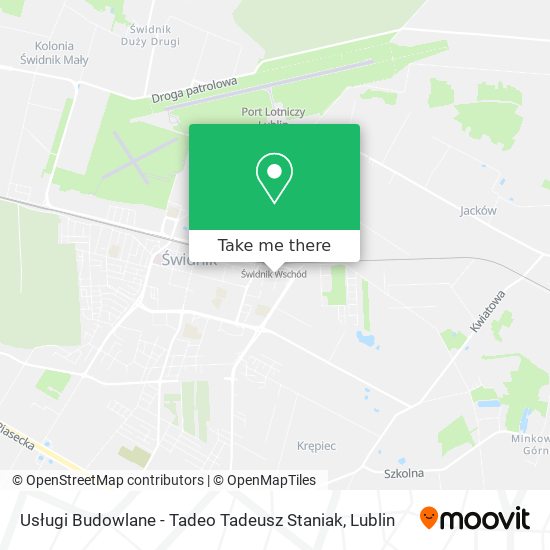 Карта Usługi Budowlane - Tadeo Tadeusz Staniak