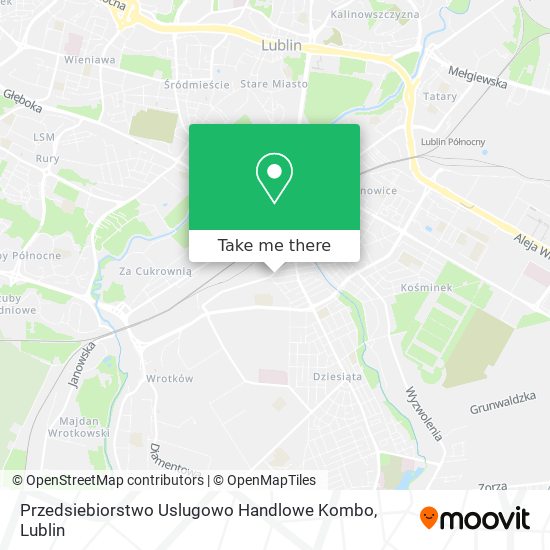 Карта Przedsiebiorstwo Uslugowo Handlowe Kombo