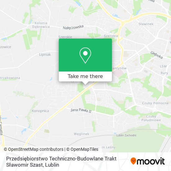 Карта Przedsiębiorstwo Techniczno-Budowlane Trakt Sławomir Szast